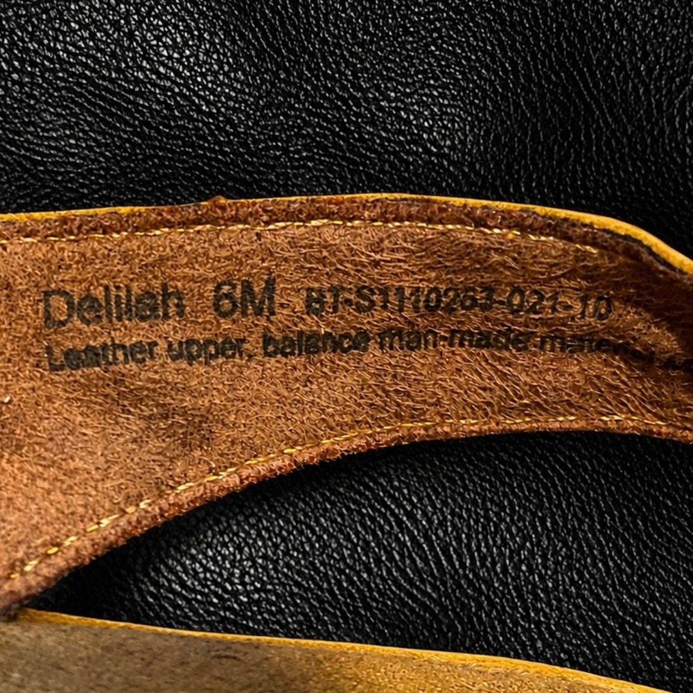 BareTraps Delilah Womens 6M Yellow Leather Slingback Comfort Sandals BT-S1110263 - Picture 5 of 6